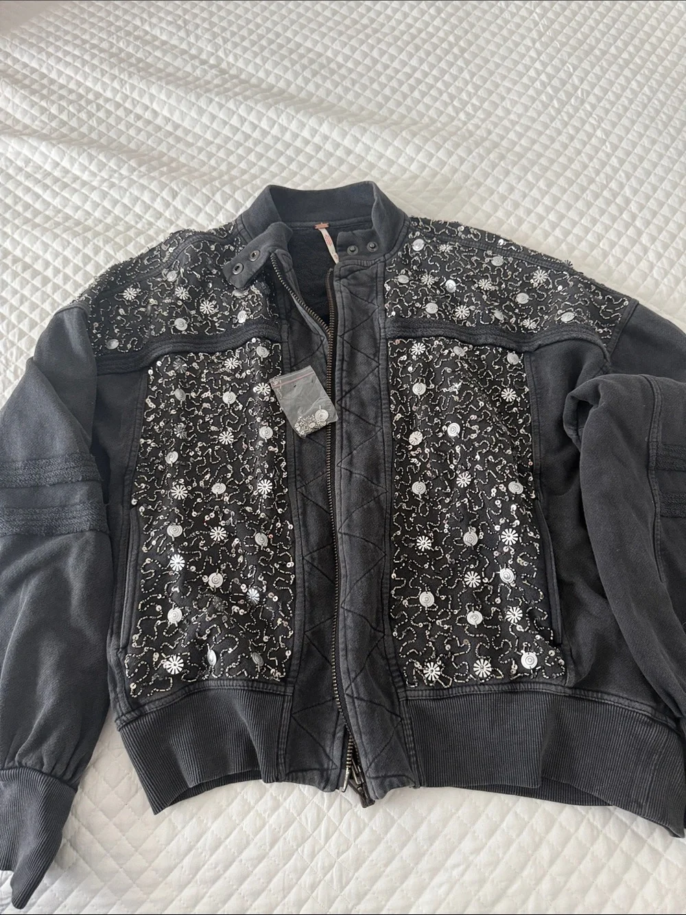 Free People Embellished Bomber Jacket - Women's,size XS